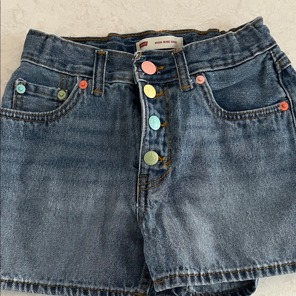 Levi's Denim Shorts with Multicolor Buttons